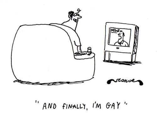 'And finally, I'm gay'