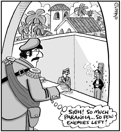'Sigh! So much paranoia... so few enemies left!'