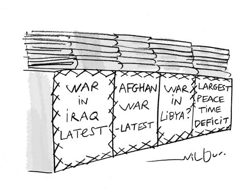 Bad News Headlines: War in Iraq...Largest Peace Time Deficit.