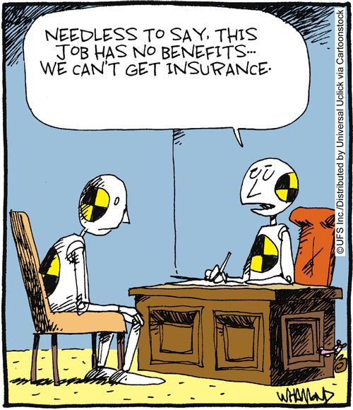 'Needless to say, this job has no benefits... we can't get on insurance.'
