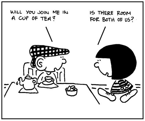 'Will you join me in a cup of tea?'