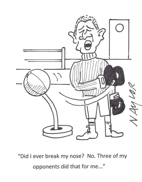 'Did I ever break my nose? No. Three of my opponents did that for me...'