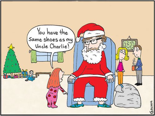 'You have the same shoes as my Uncle Charlie!'