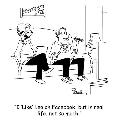'I 'Like' Leo on Facebook, but in real life, not so much.'