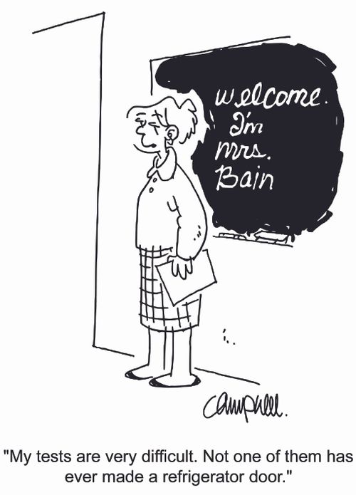 'My tests are very difficult. Not one of them has ever made a refrigerator door.'
