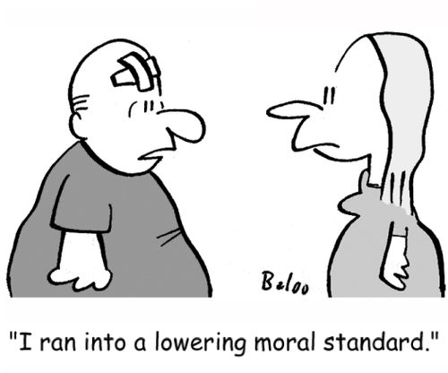 'I ran into a lowering moral standard.'