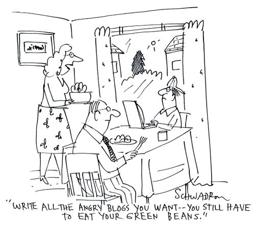 'Write all the angry clogs you want - you still have to eat your green beans.'
