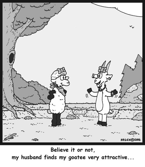 'Believe it or not, my husband finds my goatee very attractive...'