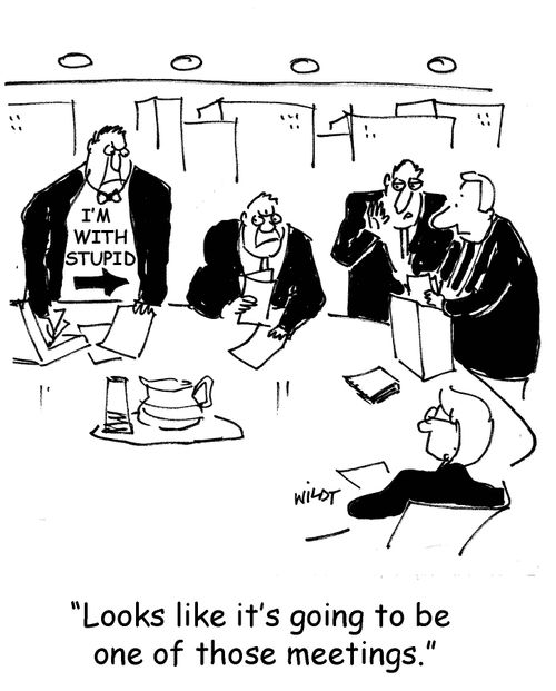 Looks like it's going to be one of those meetings.