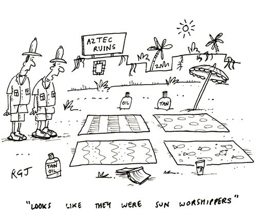 'Looks like they were sun worshippers.'