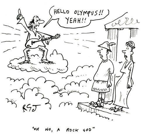 'Oh no, a rock god.'