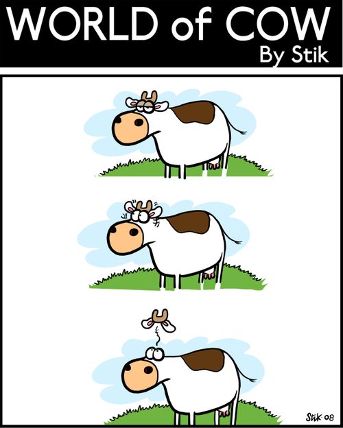 World Of Cow - Horns fly away by flapping ears.