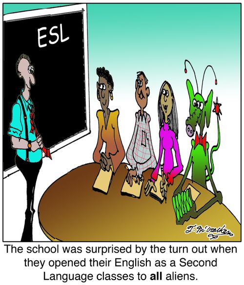 The school was surprised by the turn out when they opened their English as a Second Language classes to all aliens.