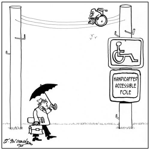 Handicapped Accessible Pole.