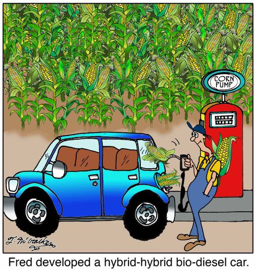 Fred developed a hybrid-hybrid bio-diesel car.
