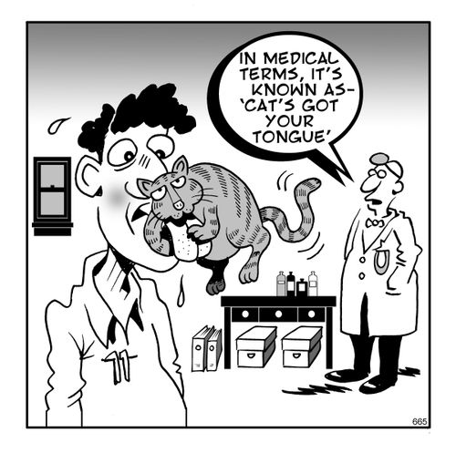 In medical terms, it's known as cat's got your tongue.