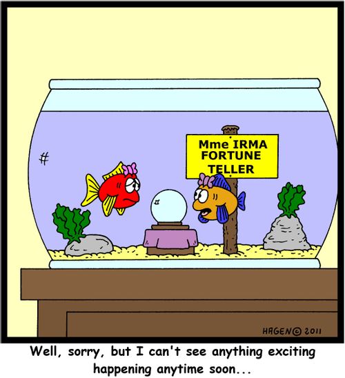 'Well, sorry, but I can't see anything exciting happening anytime soon...'