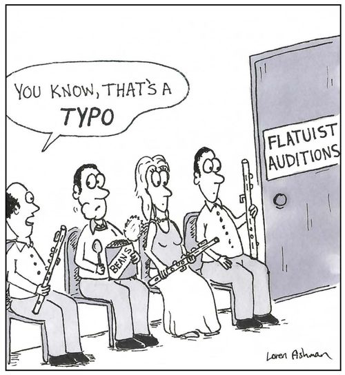 'You know, that's a TYPO.'