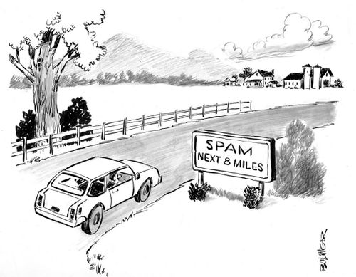 'Spam - Next 8 miles.