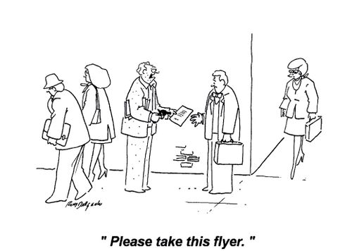 'Please take this flyer.'