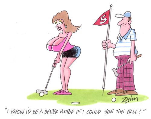 'I know I'd be a better putter if I could see the ball!'