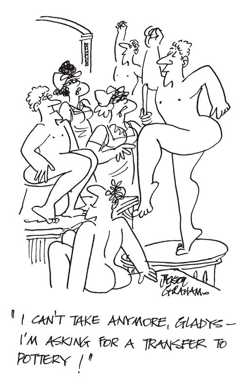 'I can't take anymore, Gladys - I'm asking for a transfer to pottery !'