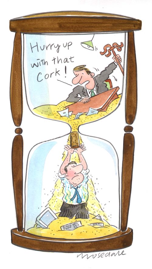 "Hurry up with that cork!"