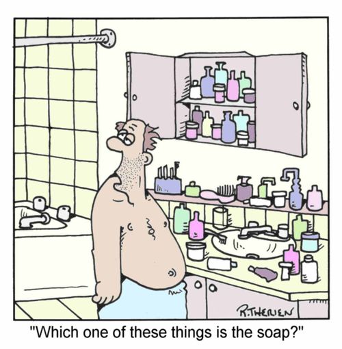 "Which one of these things is the soap?" (Colour)