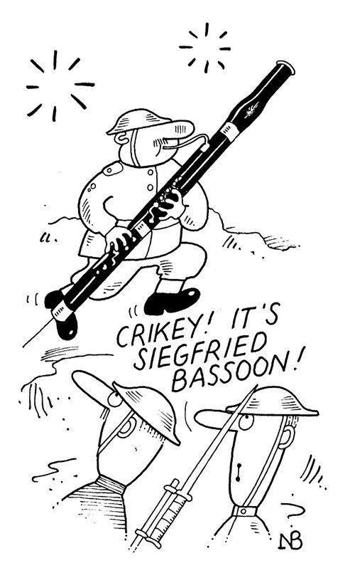 "Crikey it's Siegfried Bassoon!"