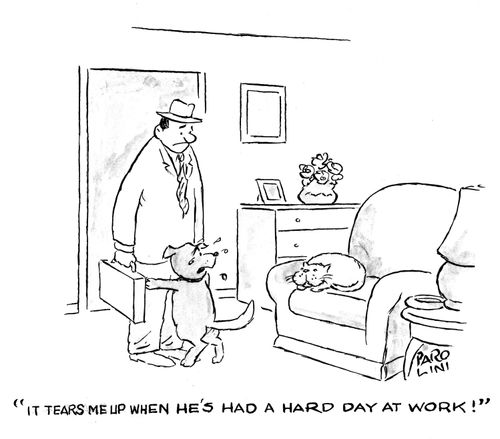 'It tears me up when he's had a hard day at work!'