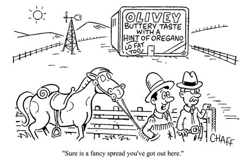 'Sure is a fancy spread you've got out here.'