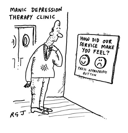 'Manic depression therapy clinic.'
