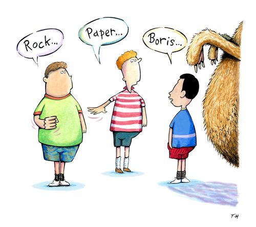 'Rock.' - 'Paper.' - 'Boris.'