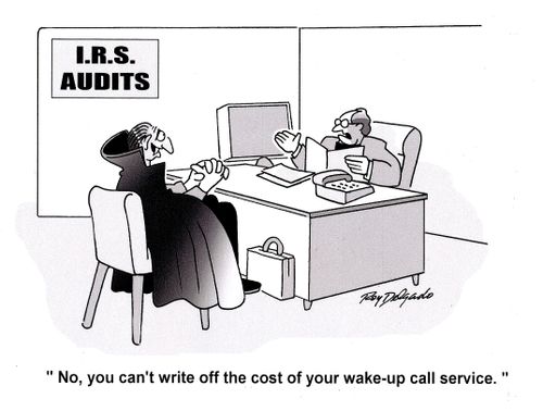 'No, you can't write off the cost of your wake-up call service.'