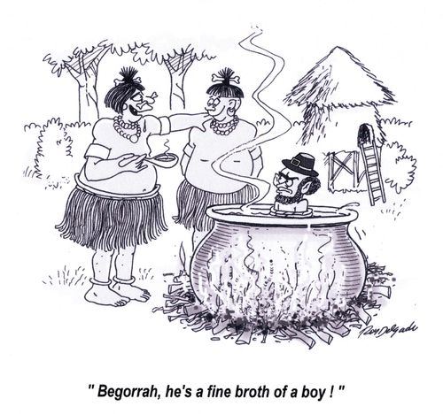 'Begorrah, he's a fine broth of a boy!'
