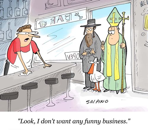 'Look, I don't want any funny business.'