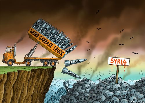 The world garbage truck for Syria.