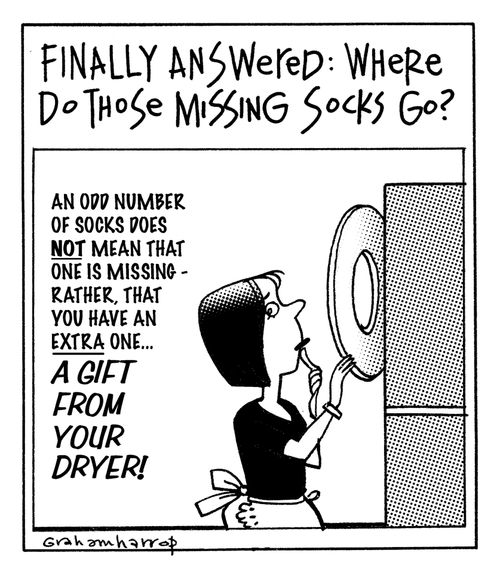 Those missing socks...where do they go?