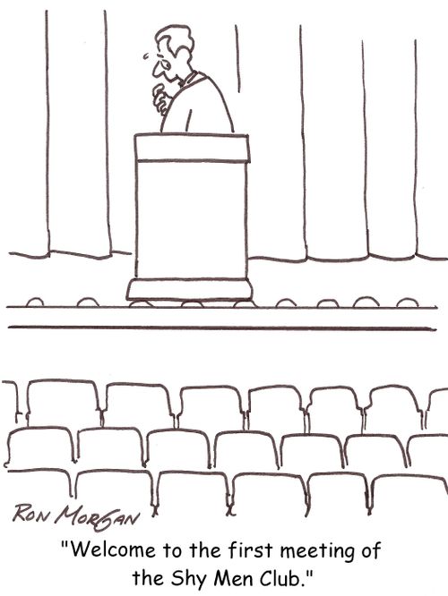 'Welcome to the first meeting of the Shy Men Club.'