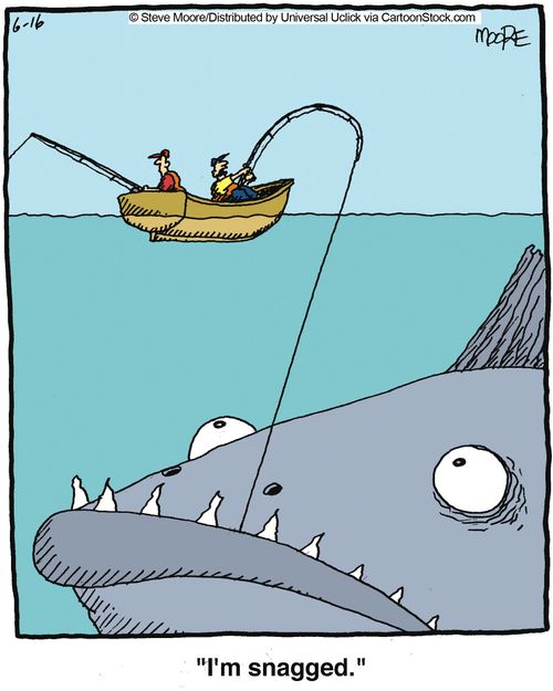 'I'm snagged.'