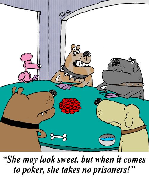 'She may look sweet, but when it comes to poker, she takes no prisoners!'