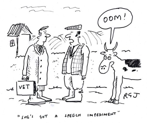 'She's got a speech impediment.'