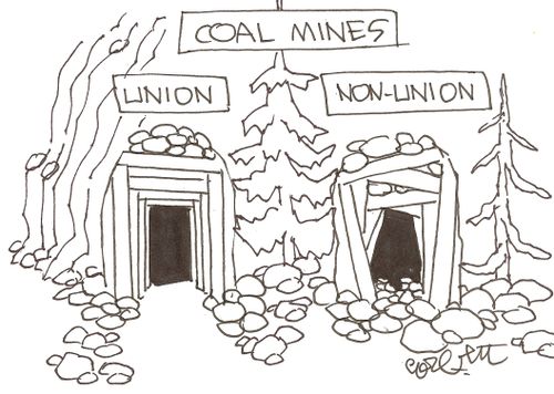 Coal mines: Union and Non-Union