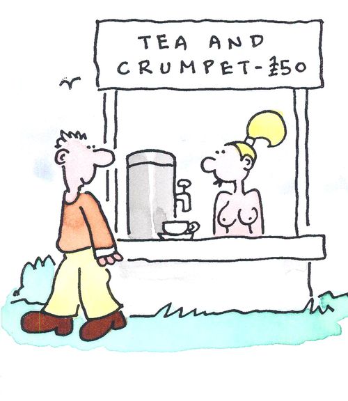 'Tea and crumpet - £50.'