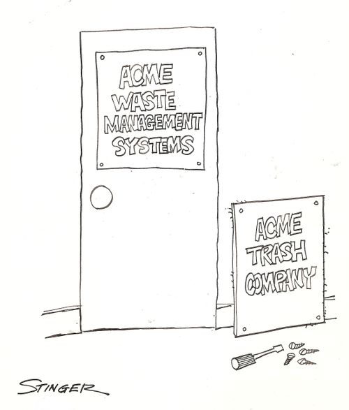 Company changes its name from Trash Company to Waste Management Systems.
