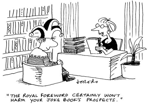 'The royal foreword certainly won't harm your joke book's prospects.'