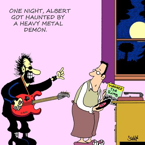 One night, Albert got haunted by a Heavy Metal demon.