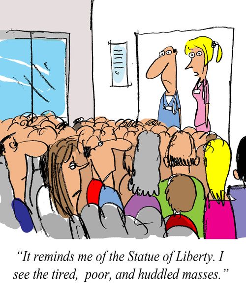 'It reminds me of the Statue of Liberty. I see the tired, poor, and huddled masses.'
