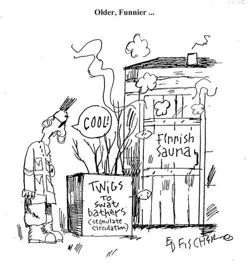 Finnish Sauna - Twigs to swat bathers.