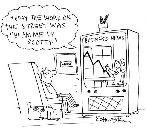 'Today the word on the street was 'Beam me up Scotty'.'